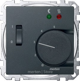 SM - Терморегулятор механический, для теплого пола, с внешним датчиком, антрацит