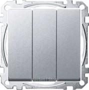 SM - Выключатель 3-клавишный, алюминий