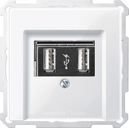 SM - USB зарядка для портативных устройств, активный-белый