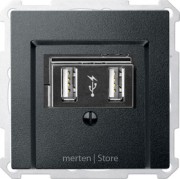 SM - USB зарядка для портативных устройств, антрацит