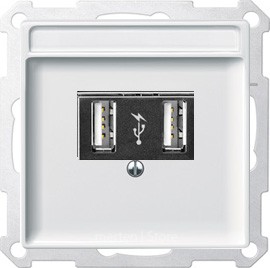 SD - USB зарядка для портативных устройств, полярно-белый