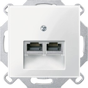 SM - Компьютерная розетка, 2 порта, полярно-белый