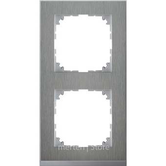 MTN4020-3646 - M-Pure Decor Рамка 2-ная, нерж.сталь/цвет алюминия