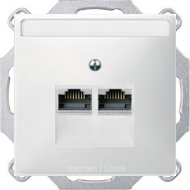 SD - Компьютерная розетка, 2 порта, полярно-белый