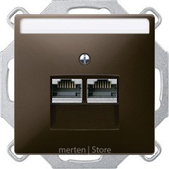 SD - Компьютерная розетка, 2 порта, коричневый