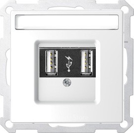 D-Life USB зарядка для портативных устройств, Белый лотос