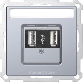 D-Life USB зарядка для портативных устройств, Нержавеющая сталь