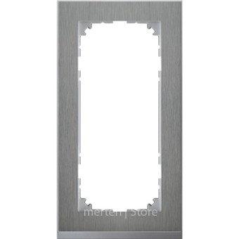 MTN4025-3646 - M-Pure Decor 2-постовая рамка без перегородки, нерж.сталь/цвет алюминия